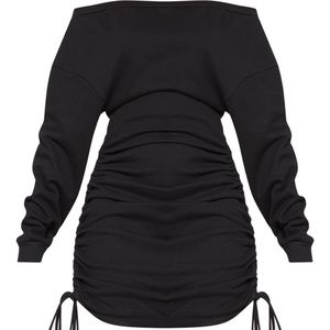 Bardot ruched side dress